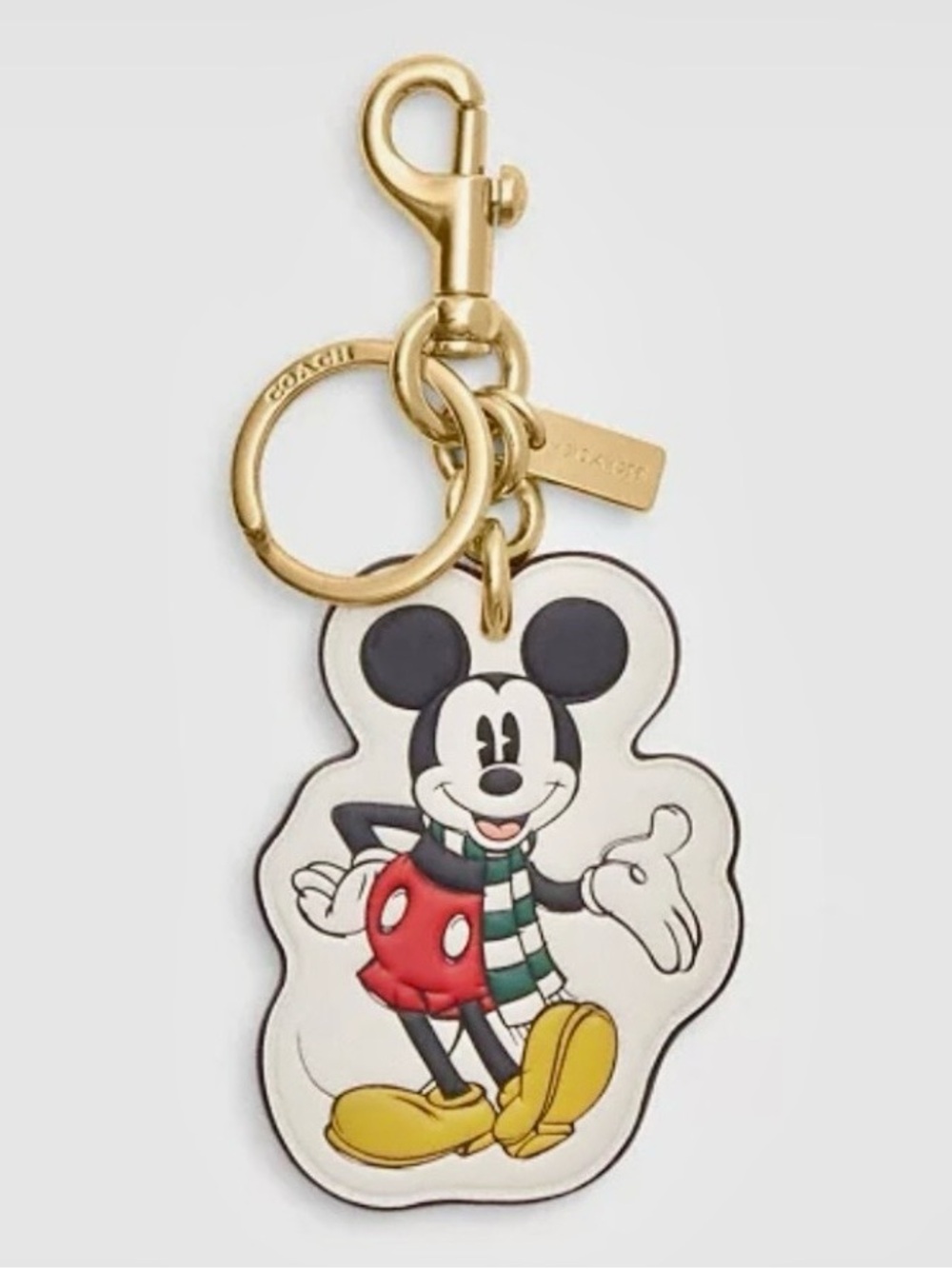 Coach x Disney Mickey Mouse Winter Bag Charm Key Fob NWT